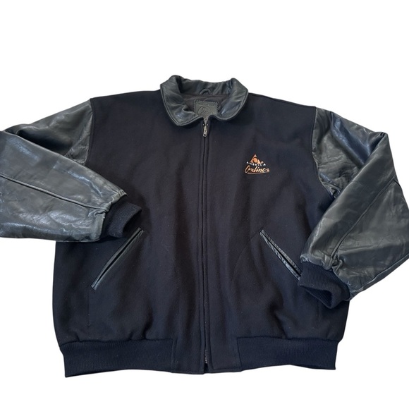 Vintage Golden Bear Men Varsity Jacket XXL Wool Leather America Online USA Made - Picture 1 of 11